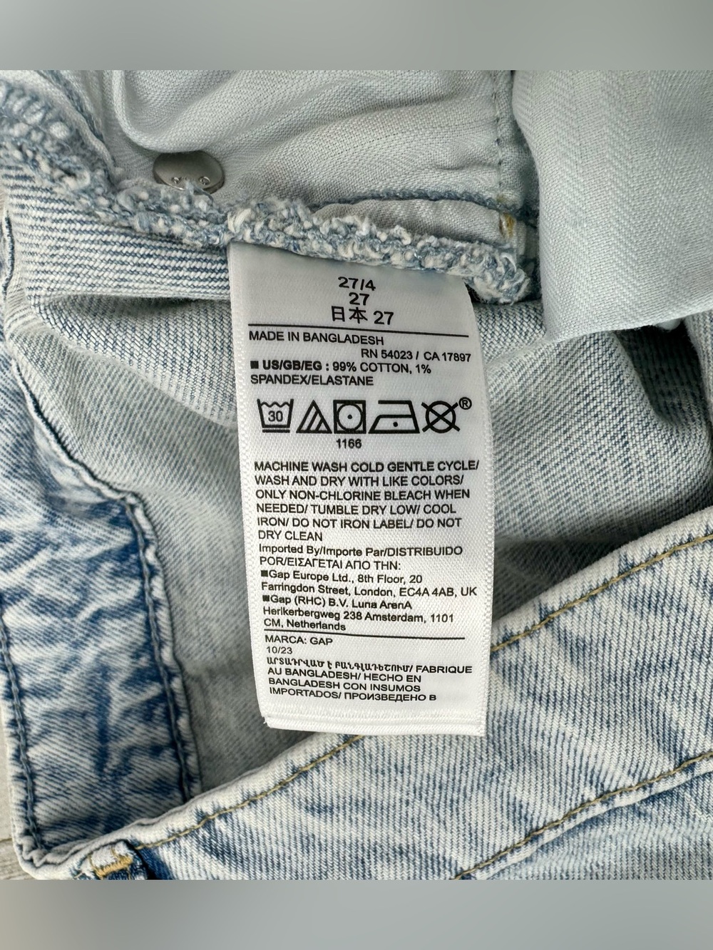 Vintage Gap Denim Skirt Womens 27/4 Long Blue Jean Skirt 5 Pocket Casual Y2K - Picture 5 of 13